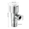 Shut Off Solution Versatile & Long Lasting Angle Stop Valves 304 Stainless Steel Valves 1/2 for Kitchen Bathroom Toilet