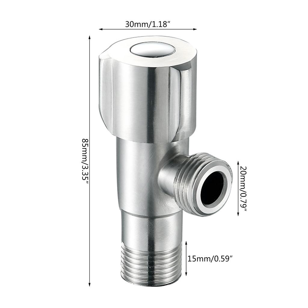 Shut Off Solution Versatile & Long Lasting Angle Stop Valves 304 Stainless Steel Valves 1/2 for Kitchen Bathroom Toilet