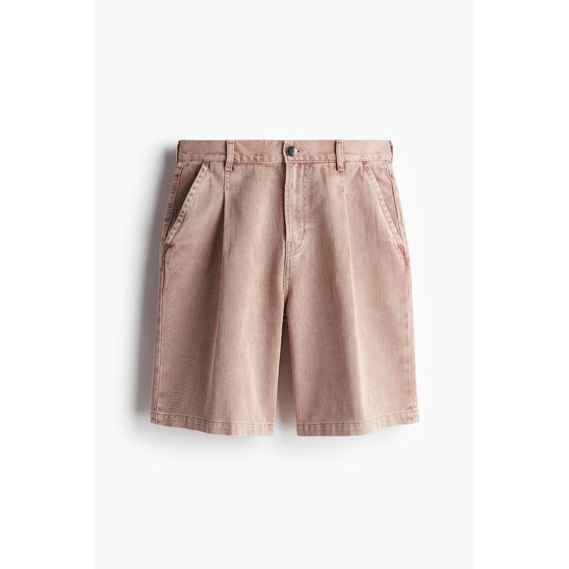 

HM Men s Clothing Denim Autumn Plaid Casual Fashion Simple Commute Slim-Fit Shorts 1226627 Pink 34s