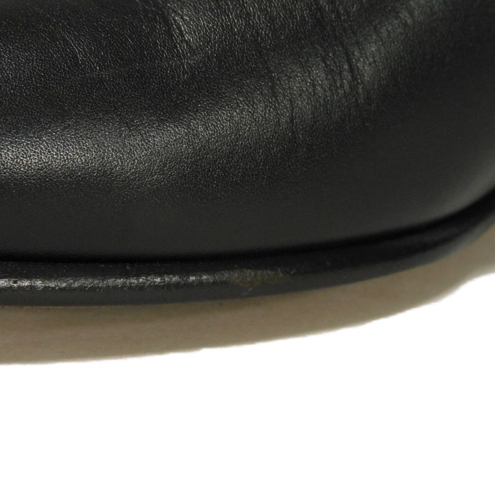Used 9539 Lace-up Derby Shoes, Calfskin, Size 9.4", 699306, 0F300, 1000, 7902, 5 Interlocking G Chains, Black Men's