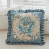 Ruffle Bed Cushion, Flower Ruffle Light Luxury Pillow, Cute