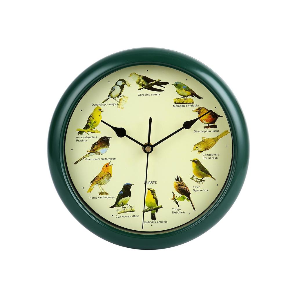 10inch Quartz Singing Bird Wall Clock with Names Songs For Home Decoration