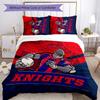 Knights 3pcs Bedding Set Duvet Cover Closure Includes 1 Duvet Cover & 2 Pillowcases for All Seasons Bedroom Home Dorm Decor