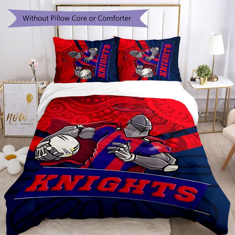 Knights 3pcs Bedding Set Duvet Cover Closure Includes 1 Duvet Cover & 2 Pillowcases for All Seasons Bedroom Home Dorm Decor
