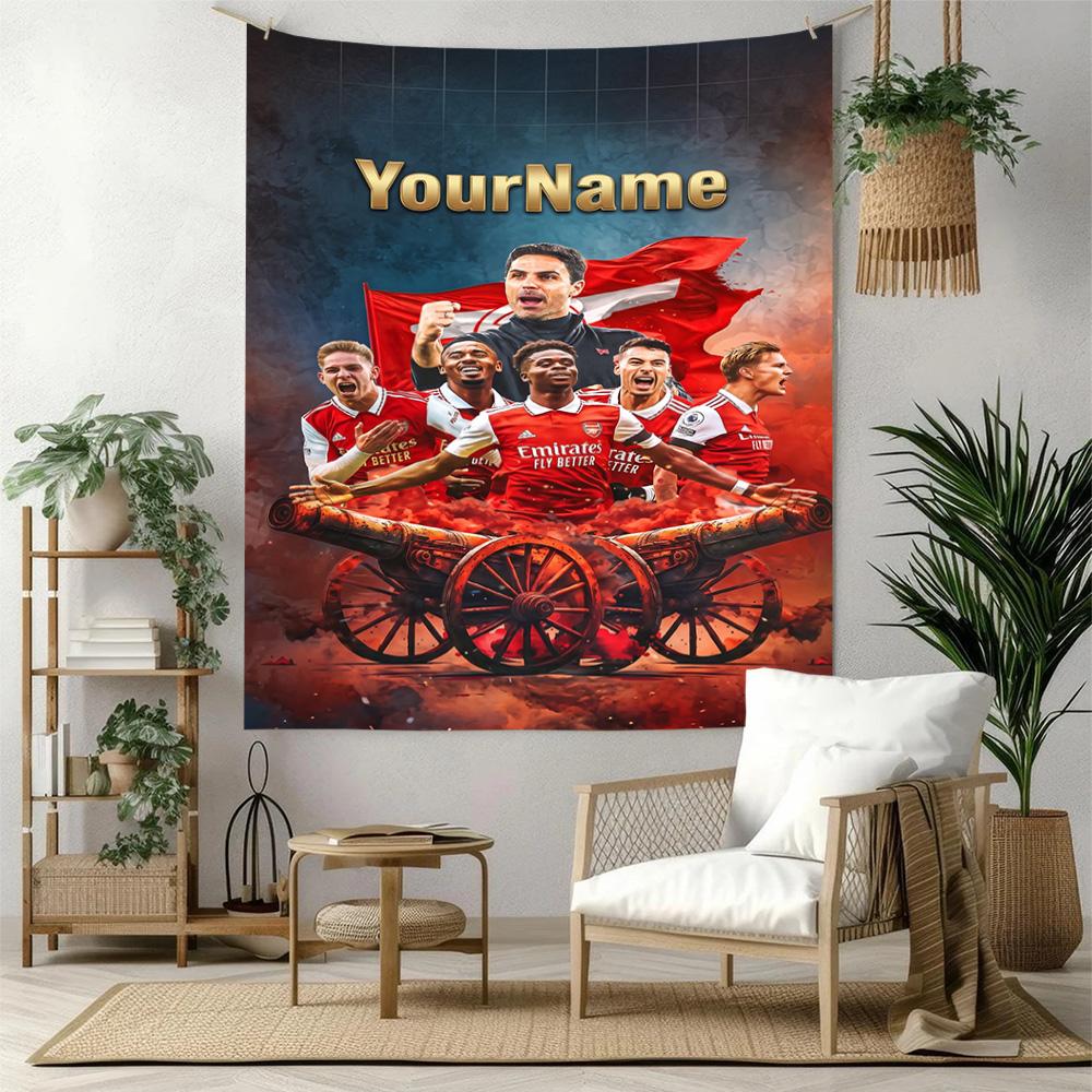 Arsenal Custom Your Name Wall Decor Tapestry Art For Pet Memorial Birthdaywedding Party Backdrop Family Gift