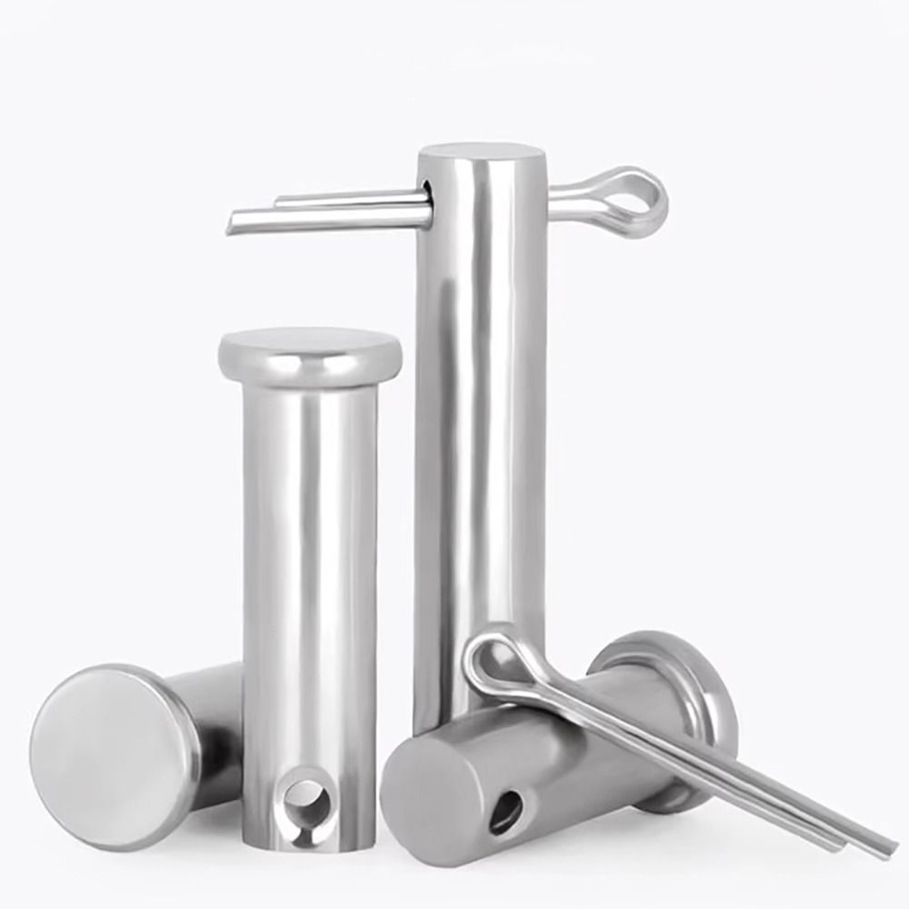 1Set Cylindrical Positioning Pin Flat Head Plug Pin Set Durable Pin Shaft Cotter