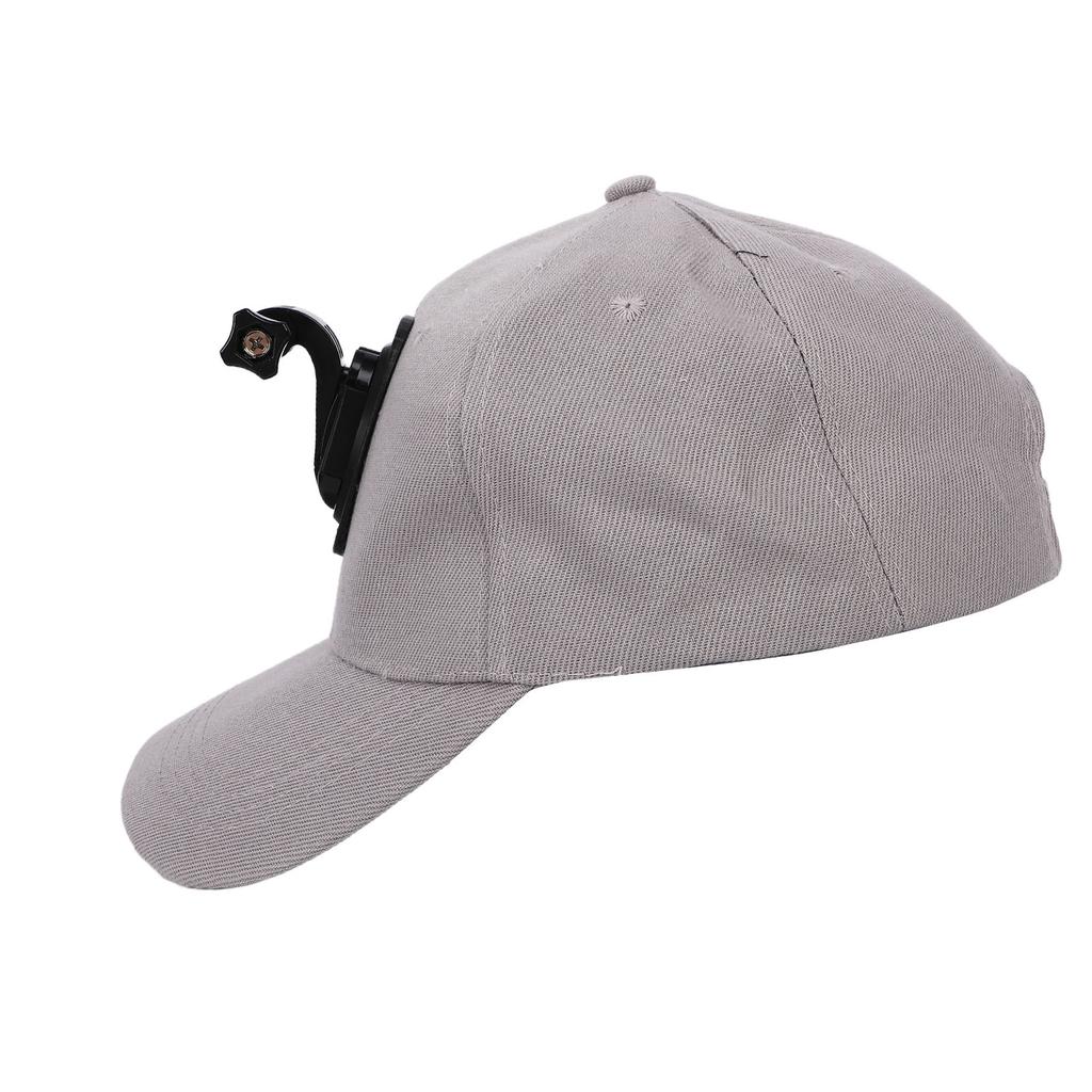 Action Camera Mount Hat Lightweight Baseball Hat with Camera Mount for Outdoor Sports Travel Hiking Black