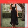 Elegant Summer Sleeveless A Line Dress With High Waist And Side Split For Office Wear
