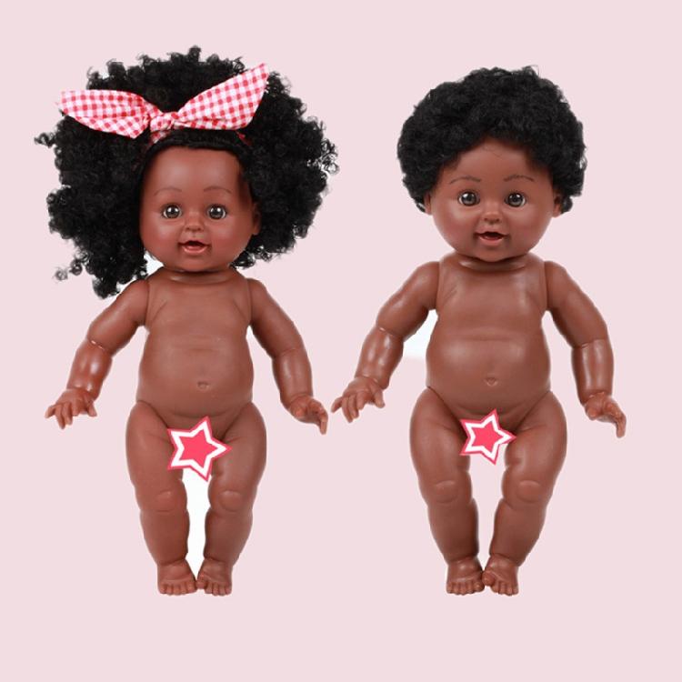 12in African American for Doll for Baby Girls Boys with Black Skin that Looks Re