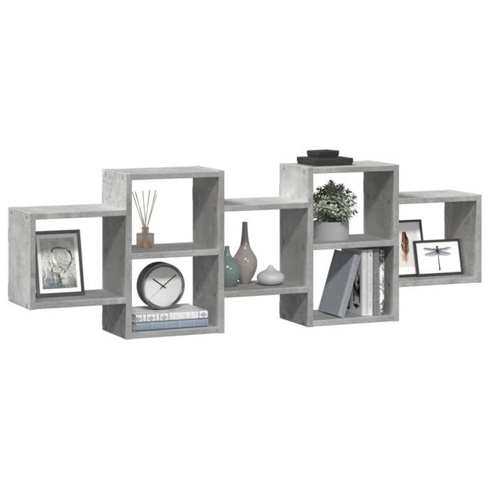 VidaXL Étagère murale gris béton 129x18x42 cm bois d'ingénierie 853221