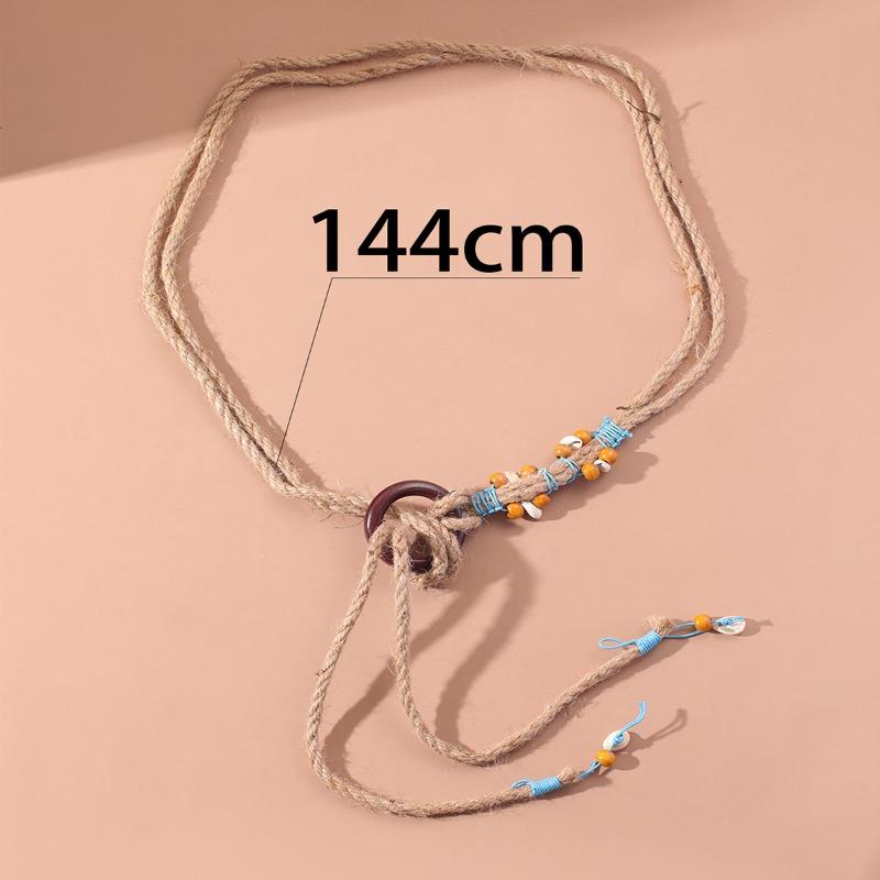 Meier Waist rope braided hemp rope waist chain thin belt women's hemp rope belt