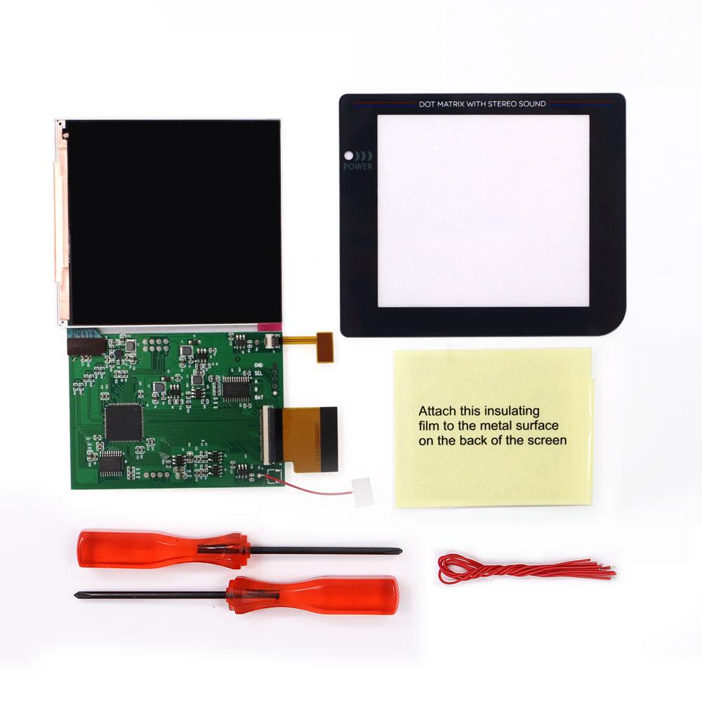 Hispeedido For GBP IPS LCD Q5 Screen 8 Color Retro Pixel Screen Mod Kits Build In OSD Can Adjust the Color for Gameboy Pocket