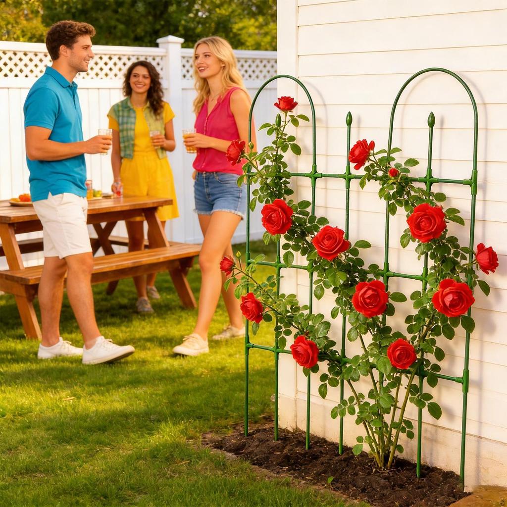 90x120cm Fence Climbing Vine Flower Stand Adjustable Climbing Plants Garden Trellis Support Rose Climbing Vine Stand