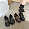 Lederschuhe Damen Britischer Stil Plateau Retro JK Slipper Schnalle Japanisch 2025 Klein Ein Pedal Neu Herbst Einzelne Schuhe