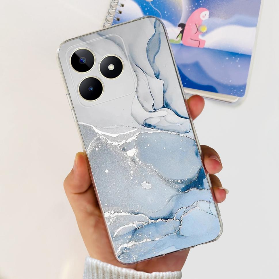 For Realme Note 50 Cases RMX3834 Colorful Painted Cover Soft Silicone Phone Cases For Oppo Realme Note 50 Note50 TPU Fundas