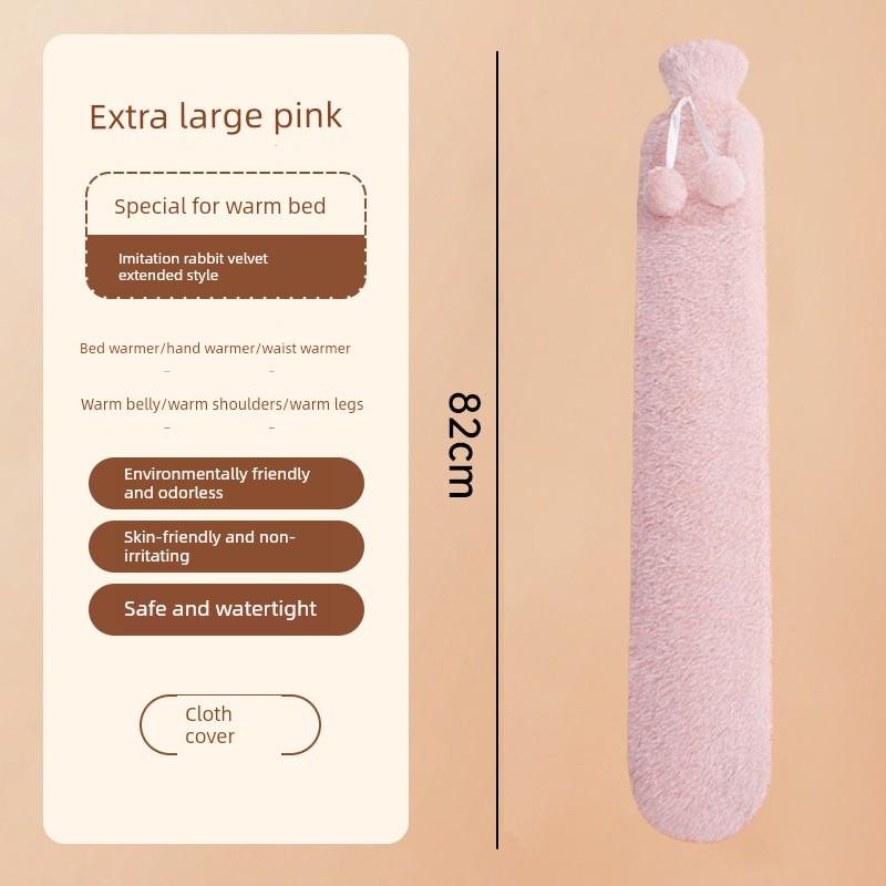 Extra-Long Hot Water Bottle for Winter, Warm Water Bag for Warming Beds and Quilts, Special for Children, Water-Fillable Hot Compress Device for Women