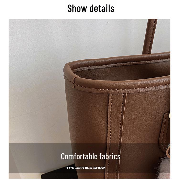 2023 Autumn/Winter Large-Capacity Fashionable Shoulder Bag - Simple, Trendy Korean Commuting Tote for Women