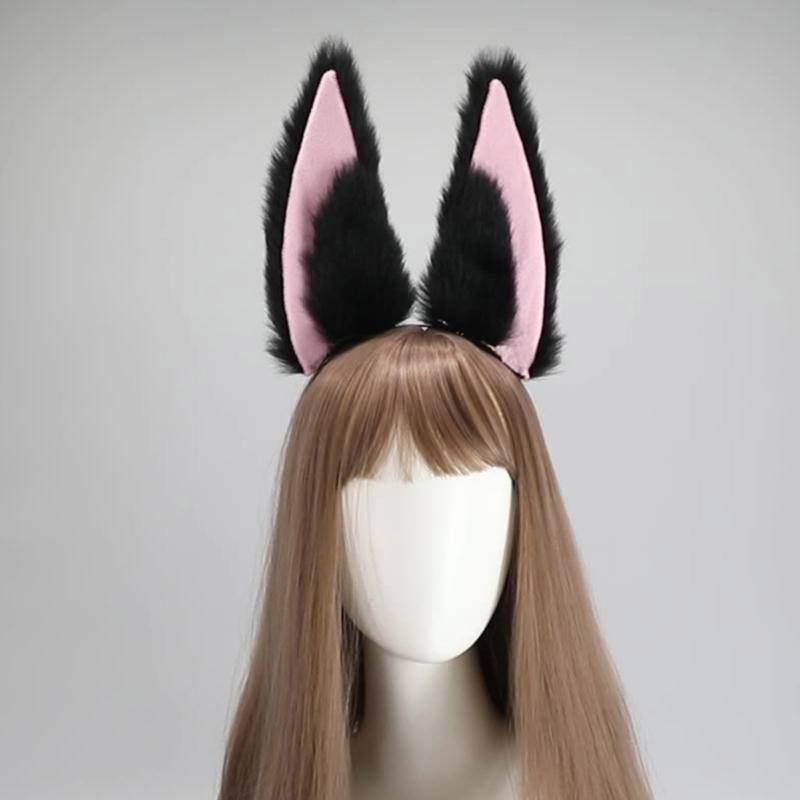 Adult Kids Cute Cosplay Anime Role Ears Shape Headband Plush Hair Hoop Makeup Photoshooting Christmas Party Headpieces
