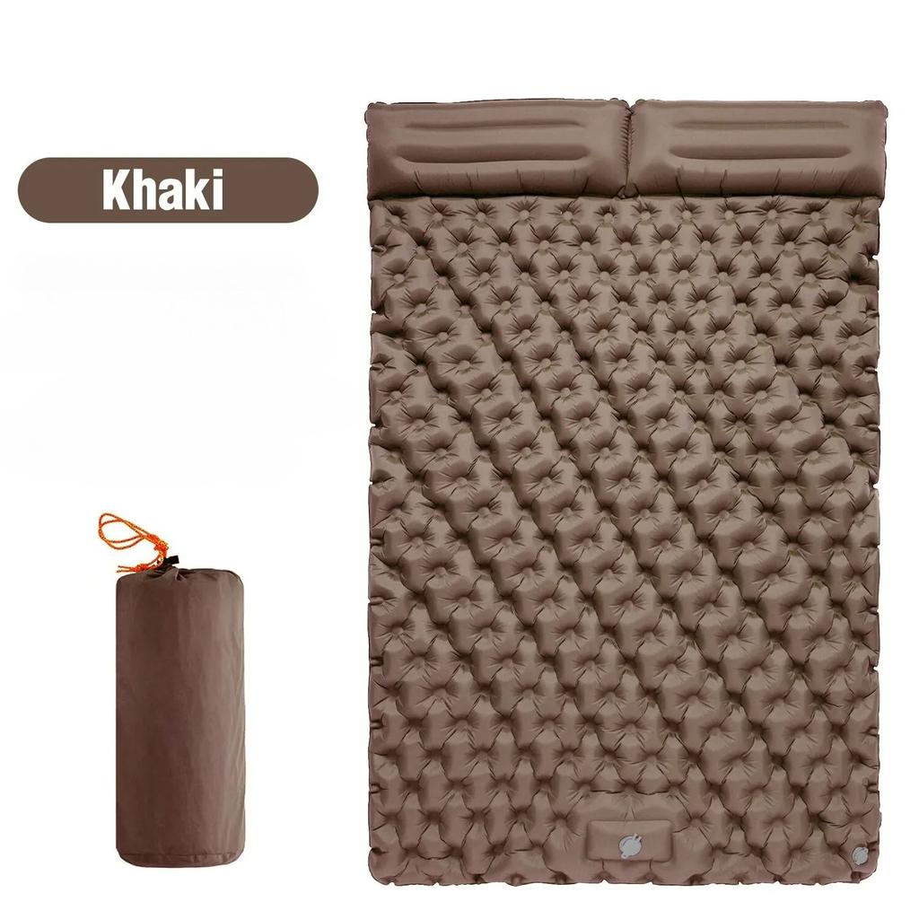 Inflatable Camping Mats Outdoor Portable Inflatable Mat Built-in Pump Sleeping Mat Hike Waterproof Folding Sleeping Mat