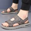 Estate Alta Qualità Pelle Nuovi Sandali Ciabatte Casual Morbide da Uomo Comode Slip on Sandali da Uomo Trekking Outdoor Sandali
