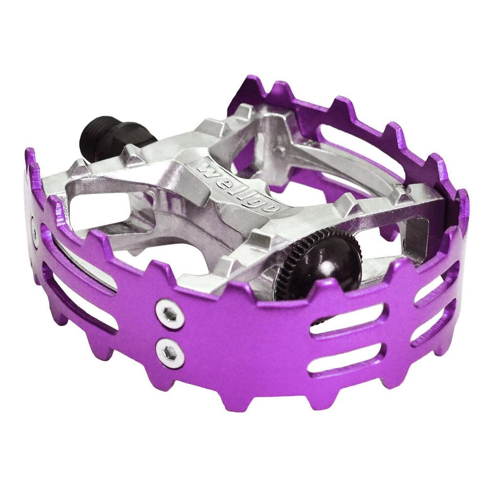 Wellgo Old school BMX MTB Bear Trap Bicycle WE2967 XC-II 9/16" Pedals, Purple,