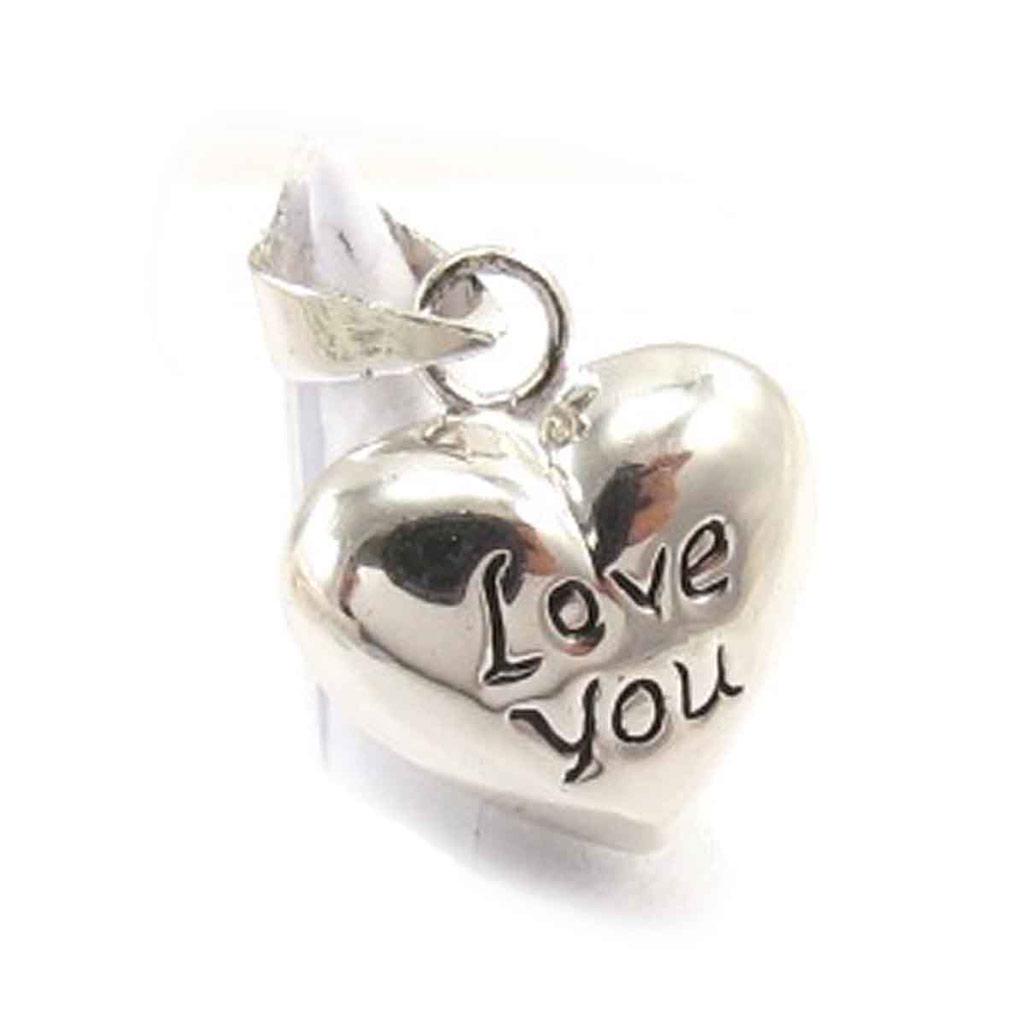 Les Trésors De Lily [C7517] - Silver Pendant 'Love You'