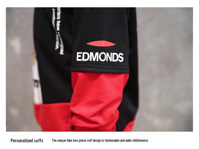 2025 New Boys' Spring & Autumn Loose Fit Two-Piece Korean Style Sports Suit for Kids