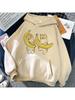 Felpe con Cappuccio Nere a Manica Lunga Donna Squalo Gatto Felpe con Cappuccio Divertenti Animali Cartoni Animati Stampa Grafica Pullover Streetwear