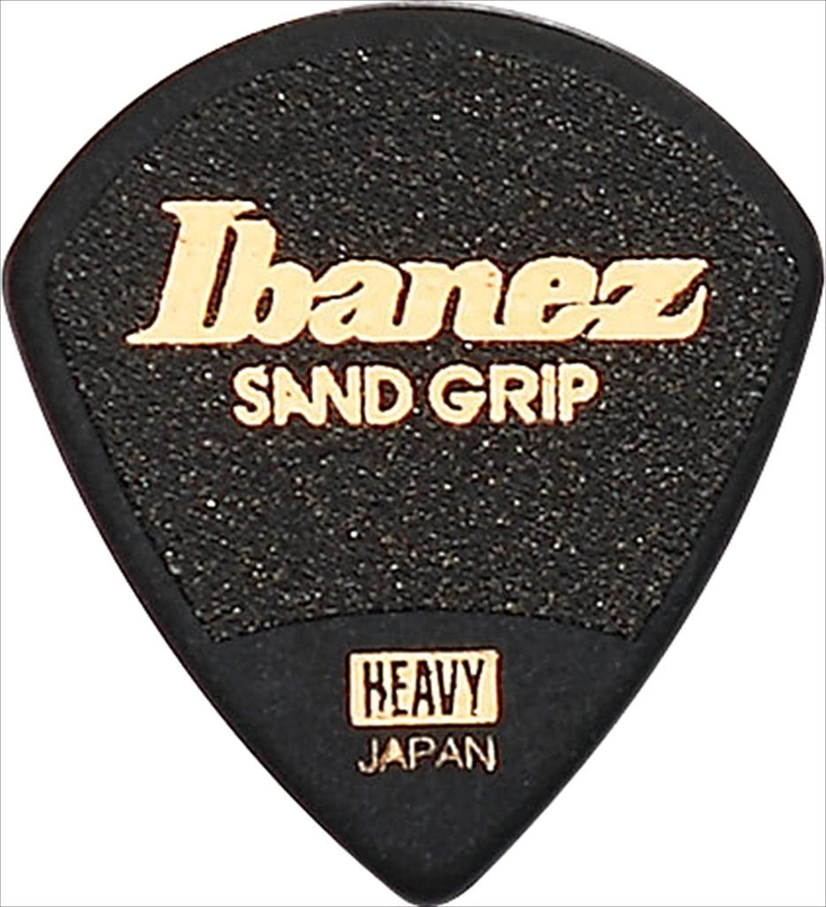 Ibanez Grip Wizard Series Sand Grip Teardrop Picks, Heavy 1.0mm, 6-Pack, Black (PPA18HSGBK)
