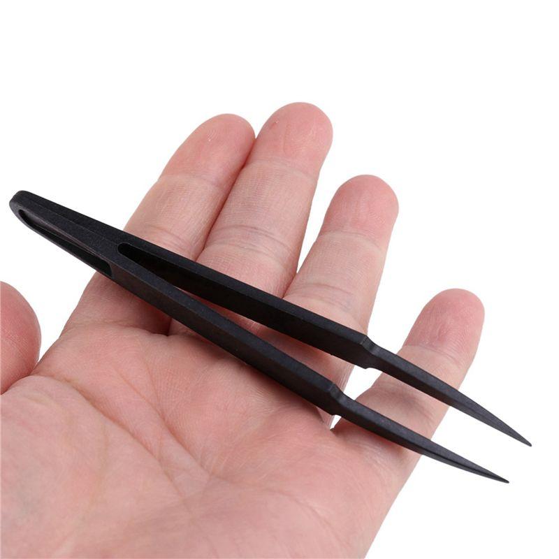 Multifunction 24 Pcs Black Plastic Electronic Pointy Tip Anti-Static Tweezers чёрный