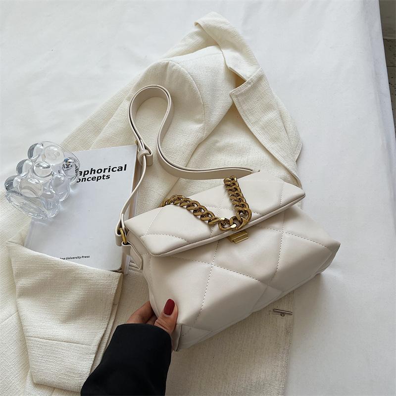 Retro High-End Tasche Damen Neu Herbst und Winter Rhombus Kette Kleine Quadratische Tasche Trendige Umhängetasche