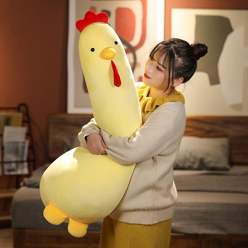 Cute Chubby Chick Doll Plush Toy Hen Throw Pillow Girl Sleeping Leg Long Pillow Children's Rag Doll