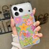 Vintage Colorful Flower Pattern Phone Case For iPhone 17 Air 16e 16 15 14 Pro Max 13 17 Pro Max Shockproof TPU Hybrid Hard PC Phone Cover