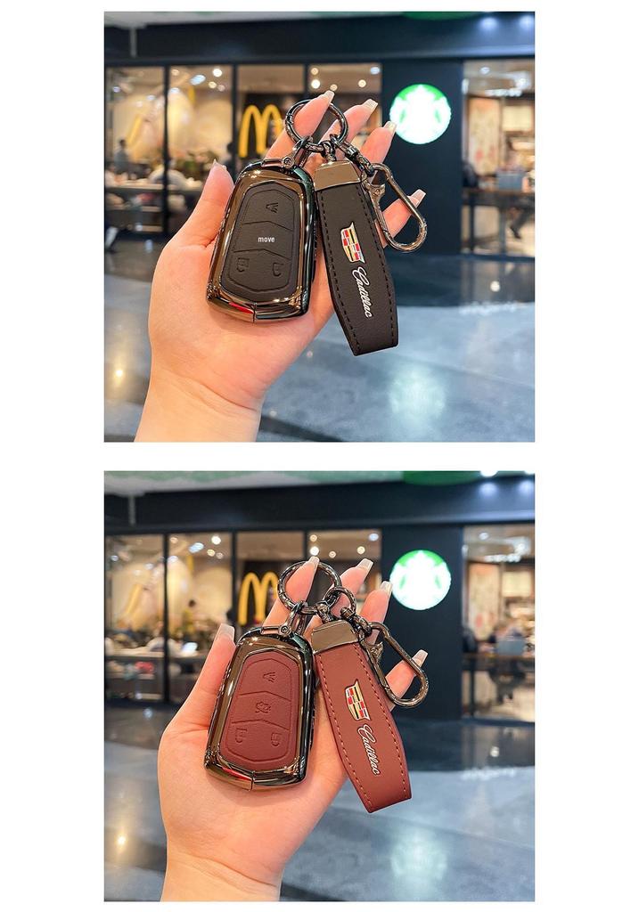 2025 Cadillac XT5 Key Case: Metal Leather Shell for CT5/CT4/CT6/XT4/GT4 Models