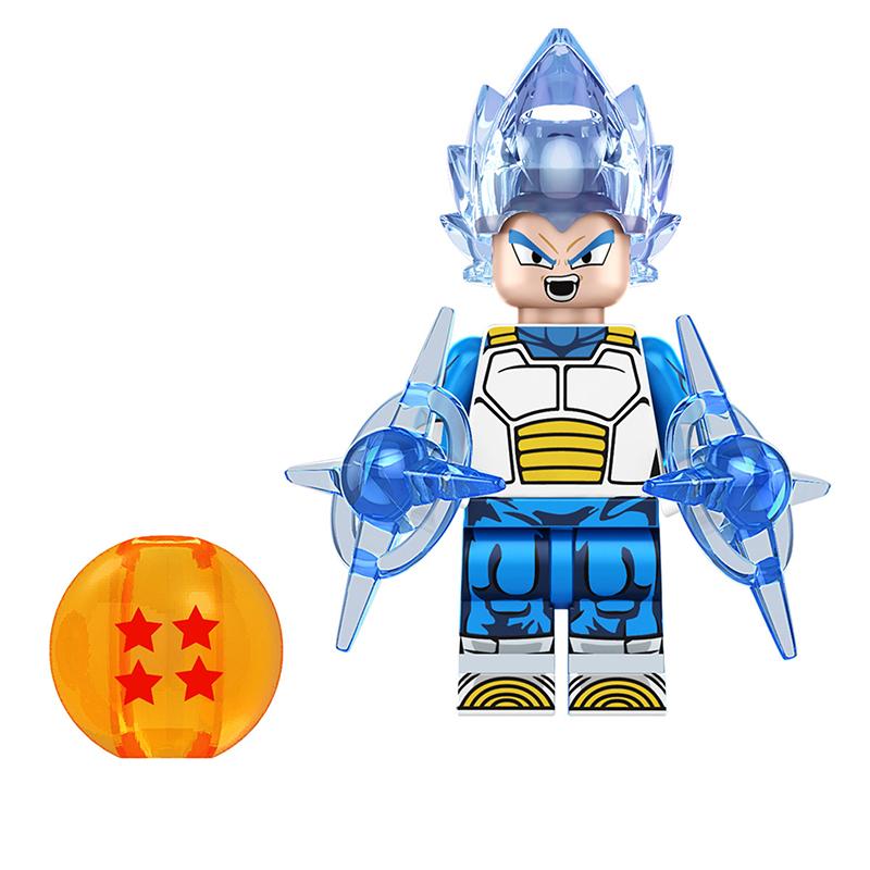 1/8ks Kreslená Anime Mini Akční Figurka Panenka Stavební Kostky Anime Postavy Goku Super Saiya Birusu Model Dětské Hračky Dárky