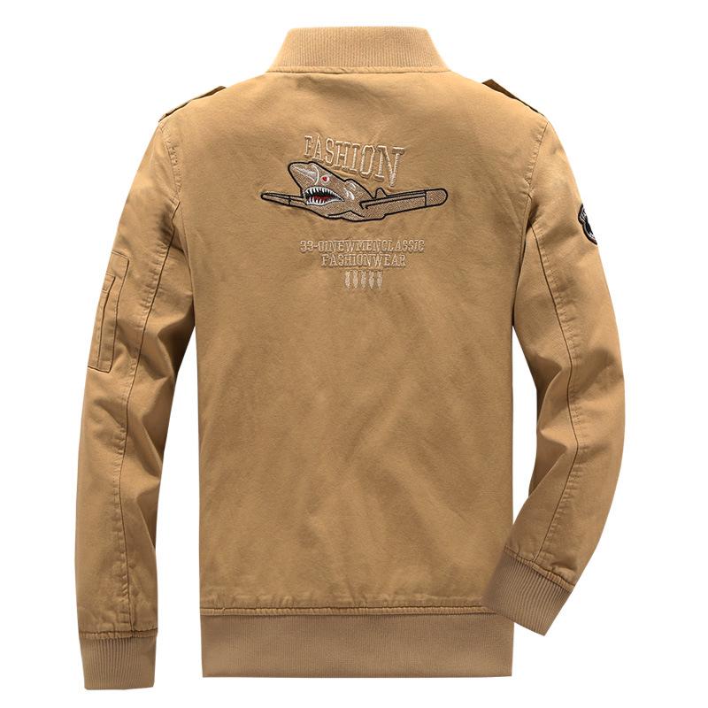 Abrigo para Hombre Chaqueta de Algodón Lavado Ropa de Trabajo Militar para Hombre Abrigo Casual de Otoño