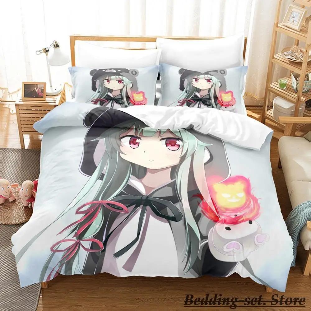 Comfortable Anime Print Bedding Set With Duvet Cover And Pillowcases Single Twin Full Queen King Sizes For Adults And Kids