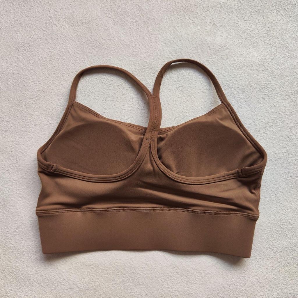 LULU Nude Y-Back Sport-BH – Reine Farbe, Westen-Stil für Outdoor-Fitness und Yoga