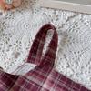 Girls' Retro Plaid Camisole Three-Piece Set - Spring/Autumn AQB027