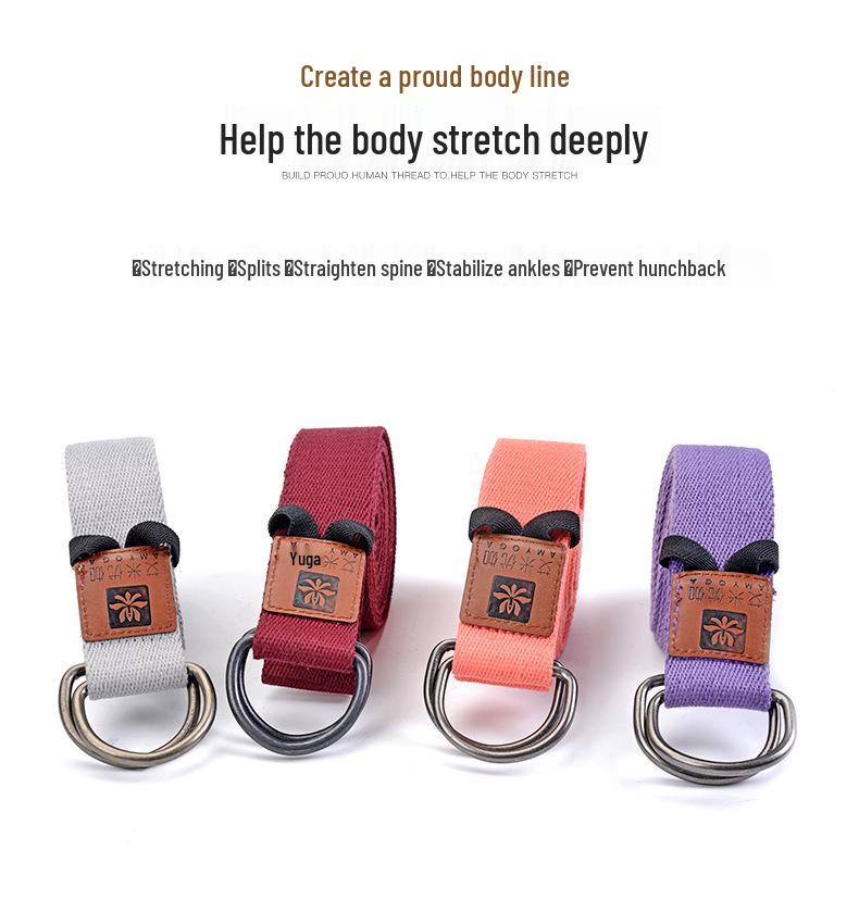 Enhanced Polyester Cotton Yoga Stretch Strap