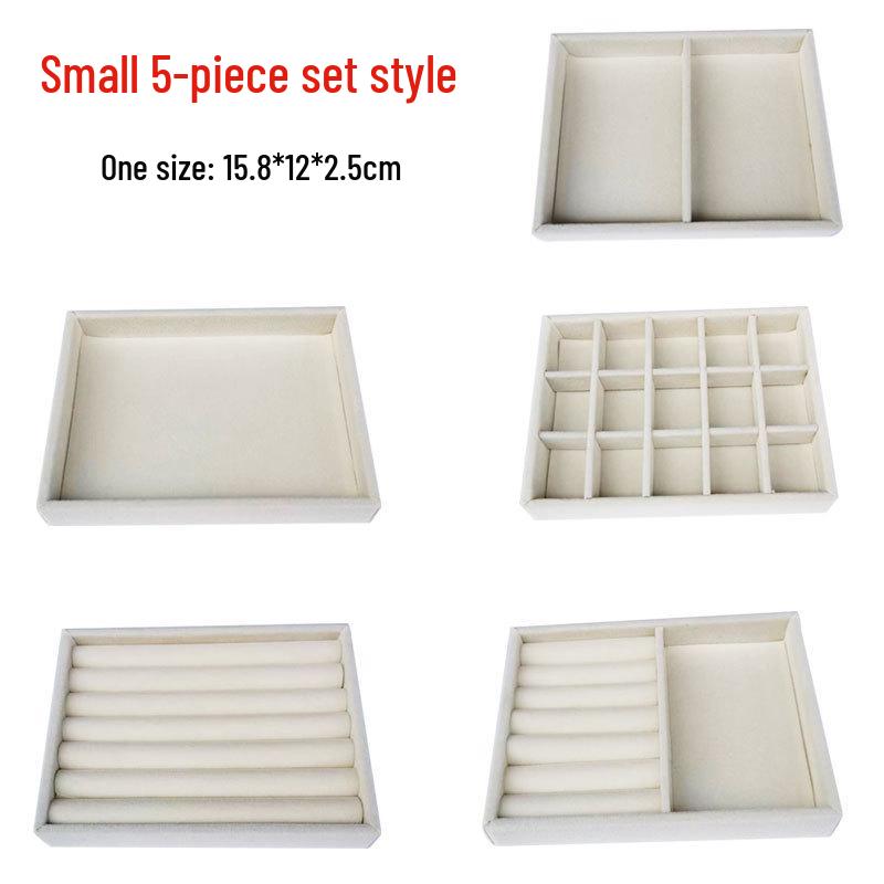 Sametová šperkovnice a organizér na náušnice, náramky a náhrdelníky