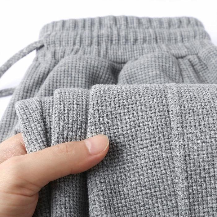 

Женские вафельные брюки-гаремы с высокой посадкой - Свободные, с манжетами, повседневный стиль для весны и осени 2XL светло-серый