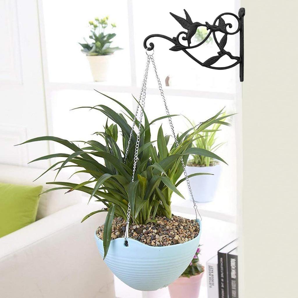 MrMrKura Plant Bracket Iron Bracket Hanging Bird Cast Iron Planter Potted Plant Garden Stylish Hanging for Hanging Wall Use Hanger, Hook, Design,