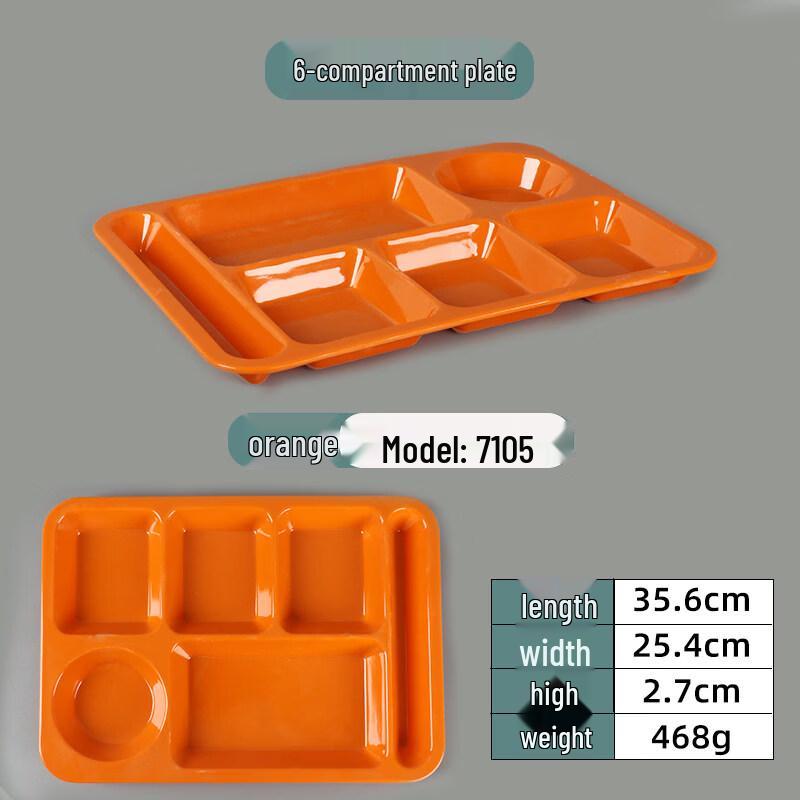 A5 Melamine Divided Cafeteria Tray 1-pack