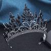 Luxury High Royal Queen Wedding Crown for Women Large Lime Green Crystal Banquet Tiaras Party Costume Hair Jewelry Accessories