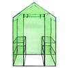 Serre - vidaXL - 4 étagères - Acier thermolaqué - Résistante aux UV - Vert transparent