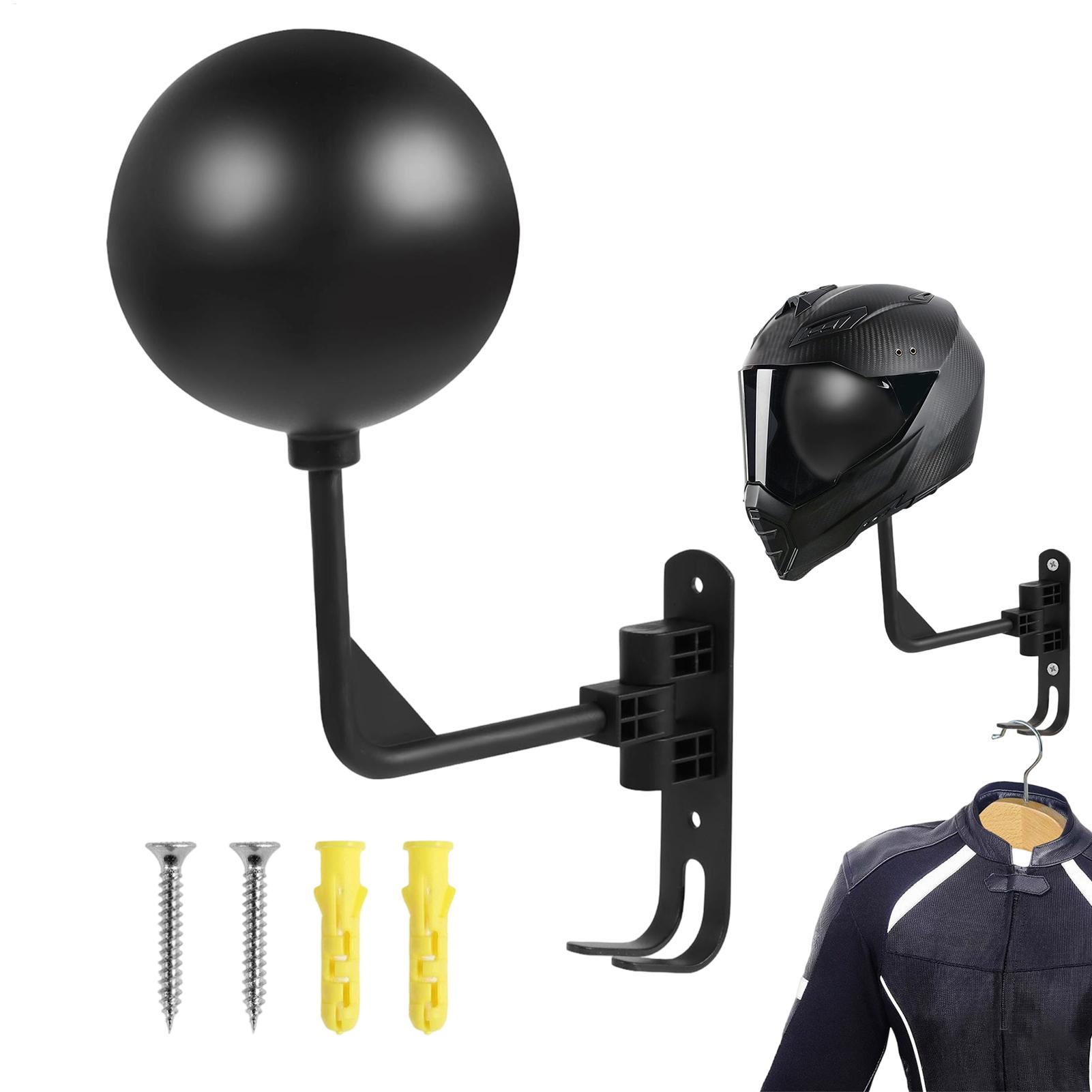 Motorcycle Helmet Holder Adjustable Wall-Mounted Display Hook 180 Degree Rotation Space Saving Wall-Mounted Helmet Mount China Mainland