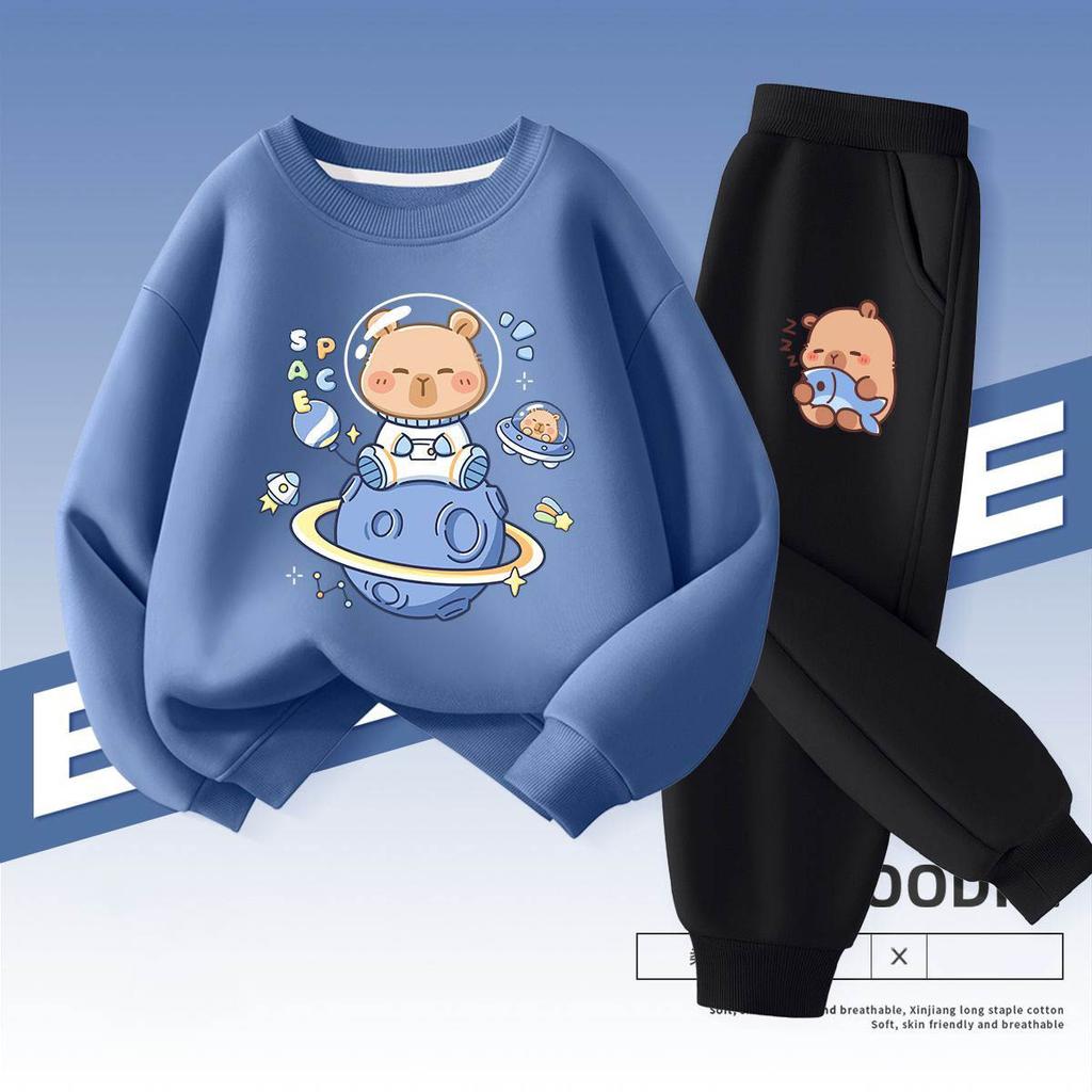 Autumn Baby Boy Clothes Fashion Printed T-shirts and Pants 2 Pieces Set Children Girls Casual Top Bottom Outfits Tracksuits