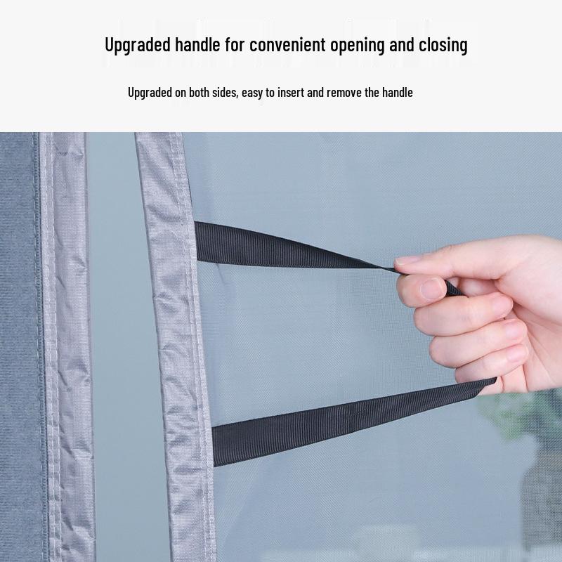 Diamond Mesh Magnetic Mosquito Door Curtain with Full-Frame Seal