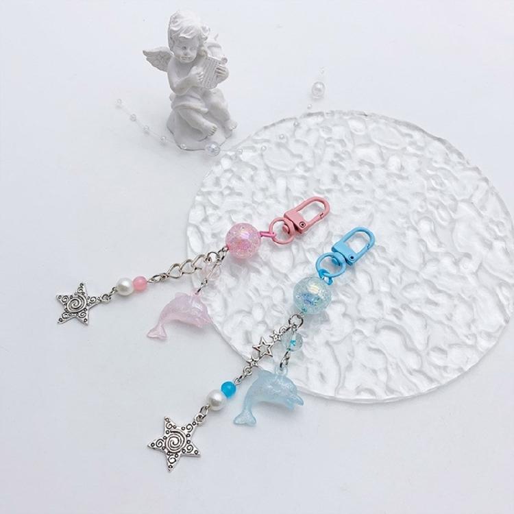 Creative Dolphin Pendant Keychain Bowknot Phone Charm Bowknot Keychain Pendant